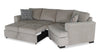 Made in Canada Legend 2-Piece Right-Facing Chenille Fabric Cuddler Sleeper Sectional - Platinum Beige | Sofa-lit sectionnel enveloppant de droite Legend 2 pièces fabriqué au Canada en tissu de chenille - beige platine