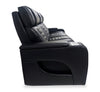 Zen 86" Leather-Look Fabric Power Reclining Massage Sofa with Power Headrests and Drop-Down Console - Black | Sofa de massage à inclinaison électrique Zen de 86 po en tissu d’apparence cuir avec appuie-têtes électriques et console rabattable - noir