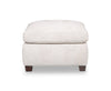 Mallie 28" Chenille Fabric Ottoman with Wood Legs - Shell White | Pouf Mallie de 28 po en tissu de chenille avec pattes en bois - blanc coquillage