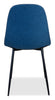 Jax Dining Chair with Polyester Fabric, Metal - Blue | Chaise de salle à manger Jax en tissu de polyester et en métal - bleue