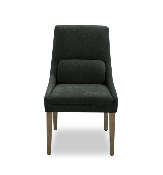 Clay Dining Chair with Polyester Fabric - Charcoal