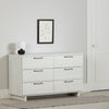 Everley 6-Drawer Dresser, 51.25"W - White | Commode Everley de 51,25 po (L) à 6 tiroirs - blanche