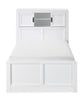 Quinn Platform Bed with Bookcase Headboard, Built-in Desk & Stool, White - Twin Size | Lit plateforme Quinn avec tête de lit bibliothèque, bureau intégré et tabouret, blanc - format lit simple