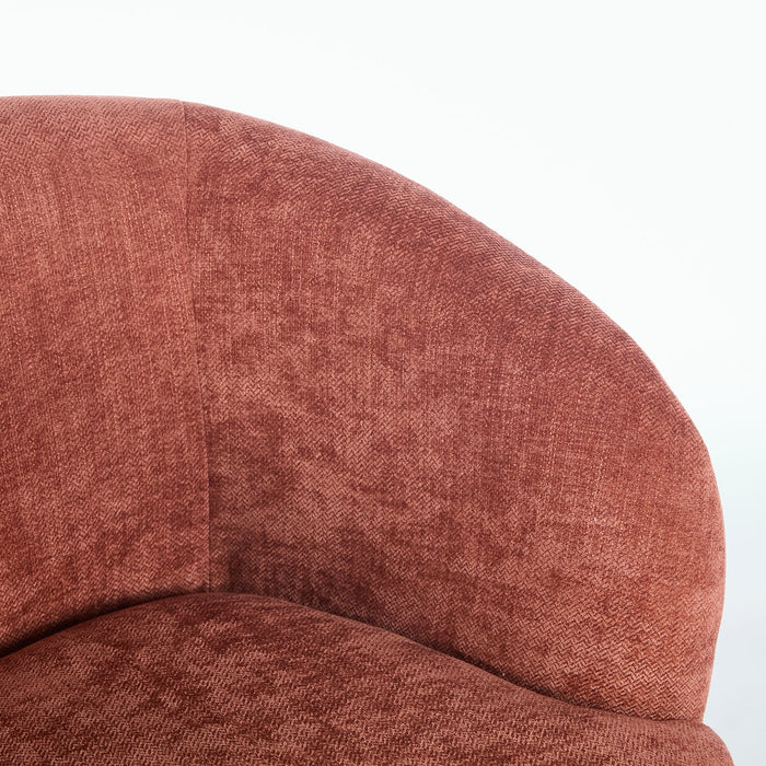 Nova 28.7\" Boucle Fabric Accent Chair - Orange