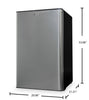 Danby 20.62" 4.4 Cu. Ft. Single-Door Mini Fridge – Stainless Steel - DAR044A9SLDB | Mini réfrigérateur compact Danby de 4,4 pi³ et de 20,62 po à 1 porte - acier inoxydable - DAR044A9SLDB