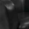 Zello 29.92" Faux Leather Accent Chair with Wood Legs - Black | Fauteuil d’appoint Zello de 29,92 po en similicuir avec pattes en bois - noir
