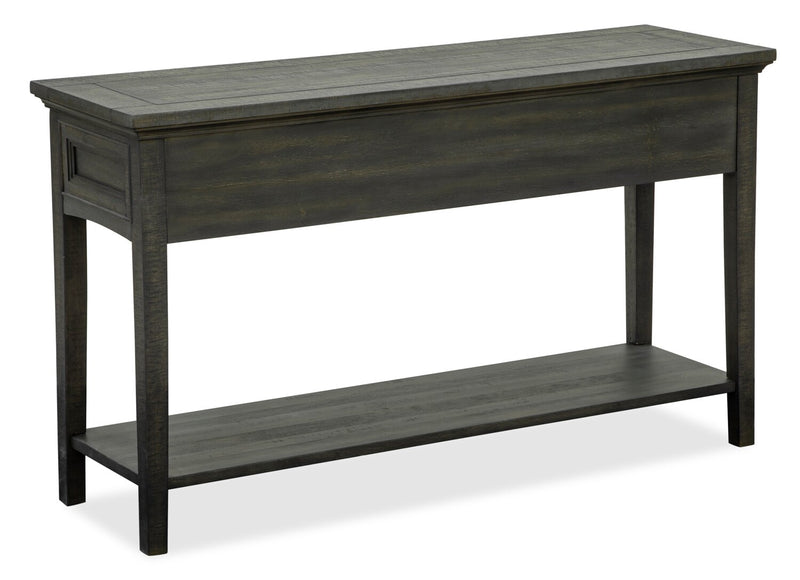 Hanson 50” Traditional Pine Sofa Table with Storage - Graphite