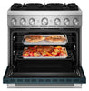 KitchenAid 5.1 Cu. Ft. Dual Fuel Range with No Preheat Air Fry – Agave - KFDS936SAG | Cuisinière hybride KitchenAid de 5,1 pi3 avec friture à air sans préchauffage - agave - KFDS936SAG