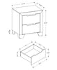 Elite Bedside 2-Drawer Nightstand, 22"W x 23"H - White | Table de nuit Elite de 22 po (L) x 23 po (H) à 2 tiroirs - blanche