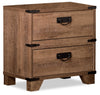 Driftwood Mates Bed 6pc Set with Storage Headboard, Dresser, Mirror & Nightstand, Brown - Twin Size | Ensemble lit matelot Driftwood 6 pièces avec tête de lit de rangement, commode, miroir et table de nui, brun - format lit simple