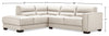 Citadel 2-Piece Left-Facing Top-Grain Genuine Leather Sectional with Wood Legs - Frost White | Sofa sectionnel de gauche Citadel 2 pièces en cuir véritable de qualité supérieure avec pattes en bois - blanc givré