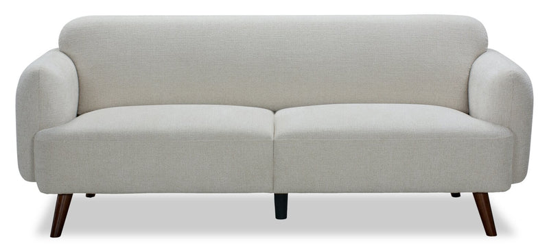 Sadie 78.7\" Fabric Sofa with Rubberwood Legs – Sand