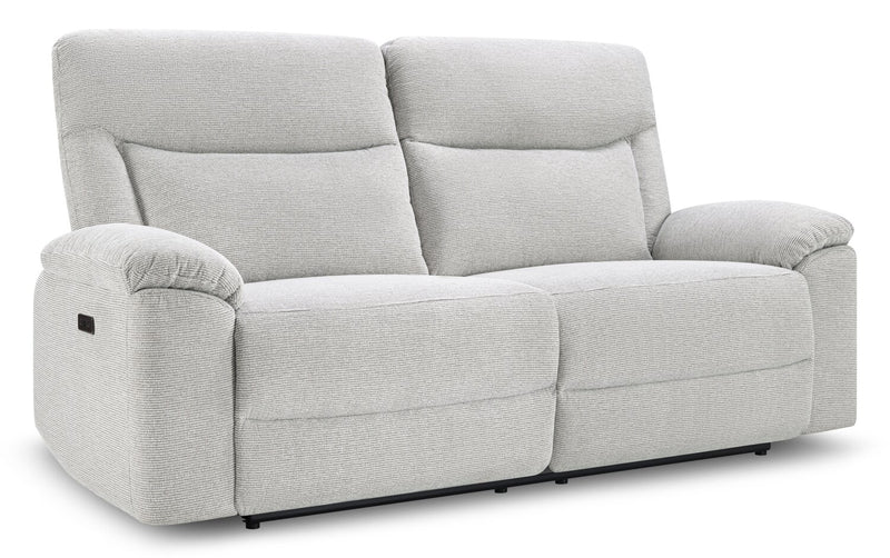 Spencer 80.9\" Chenille Fabric Power Reclining Sofa - Grey