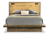 Silas 6pc Bedroom Set with Platform Bed, Dresser, Mirror & Nightstand, LED, Rustic Brown - Full Size | Ensemble de chambre à coucher Silas 6 pièces brun rustique avec lit plateforme, commode, miroir, table de nuit et éclairage à DEL - format lit double