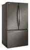 LG 36" 27 Cu. Ft. Counter-Depth French Door Refrigerator - PrintProof™ Black Stainless Steel - LRFLC2706D | Réfrigérateur LG de 36 po et de 27 pi3 de profondeur comptoir à portes françaises - acier inoxydable noir PrintProofMC - LRFLC2706D