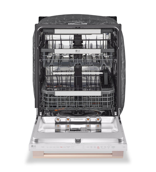 LG Studio 24\" 40 dBA Built-In Top-Control Smart Dishwasher - Essence White - SDWB24W3