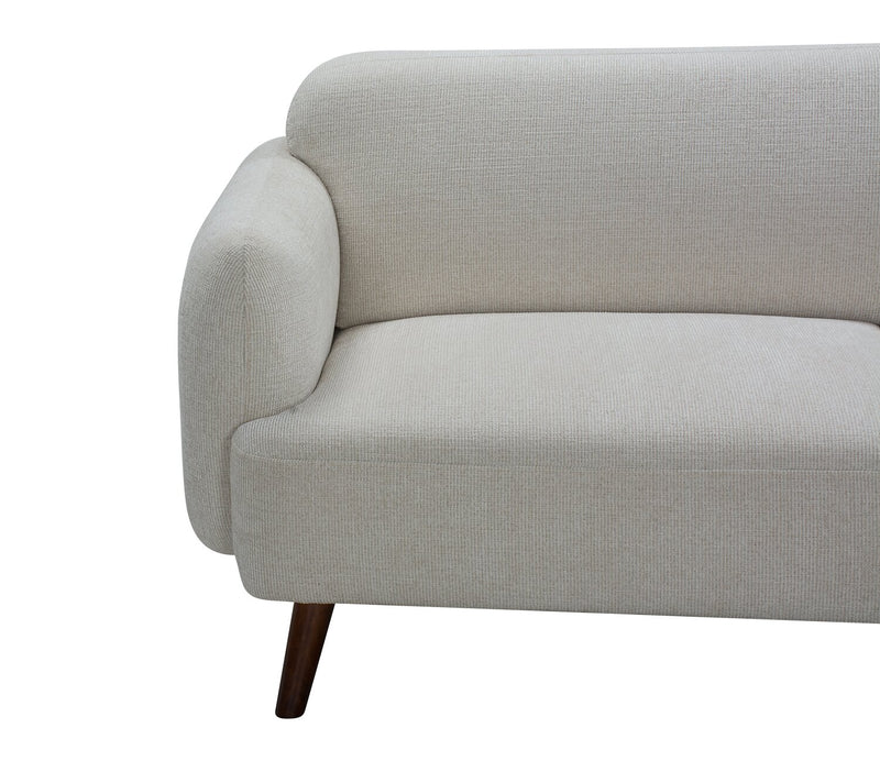 Sadie 78.7\" Fabric Sofa with Rubberwood Legs – Sand