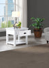 Centennial 24" Modern End Table with Storage and Shelf - White | Table de bout moderne Centennial de 24 po avec rangement et tablette - blanche