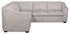 Envy 2-Piece Left-Facing Chenille Fabric Sleeper Sectional - Fog Grey | Sofa-lit sectionnel de gauche Envy 2 pièces en tissu de chenille - gris brouillard