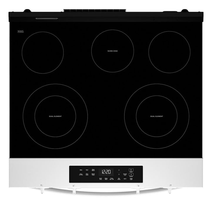 Whirlpool 30\" 5.3 Cu. Ft. Electric Smart Range with No Preheat Mode – White - YWSES3330TW