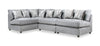 Scott Living Evolve Modular 4-Piece Linen-Look Fabric Sectional with Feather Down Cushions - Grey | Sofa sectionnel modulaire Evolve de Scott Living 4 pièces en tissu d’apparence lin avec coussins en duvet et plumes - gris