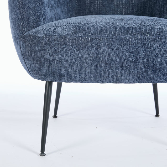 Nova 28.7\" Boucle Fabric Accent Chair - Blue