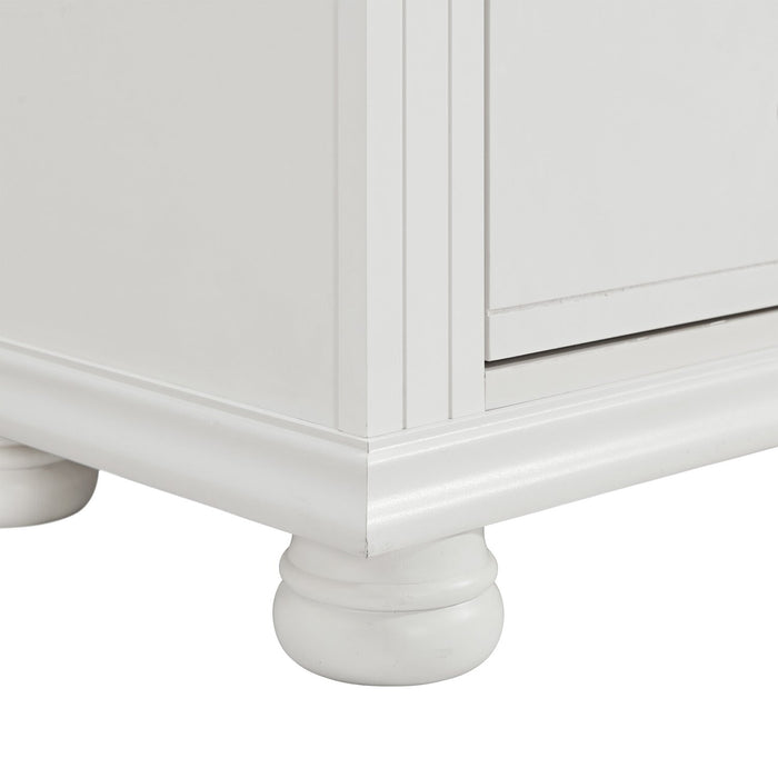 Ella Bedside 1-Drawer & Cabinet Nightstand, 28\"W x 27\"H - White