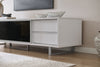 Amelia 89" x 22" Modern TV Stand with Storage and Cable Management for TVs up to 100" - White | Meuble pour téléviseur moderne Amelia de 89 po x 22 po avec rangement et système de gestion des câbles pour téléviseurs jusqu’à 100 po - blanc