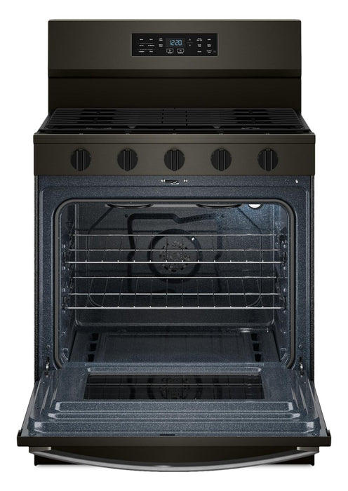 Whirlpool 5.0 Cu. Ft. Gas Range with Air Cooking – Black on Stainless - WFGS5730SV