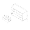 Everley 6-Drawer Dresser, 51.25"W - White | Commode Everley de 51,25 po (L) à 6 tiroirs - blanche