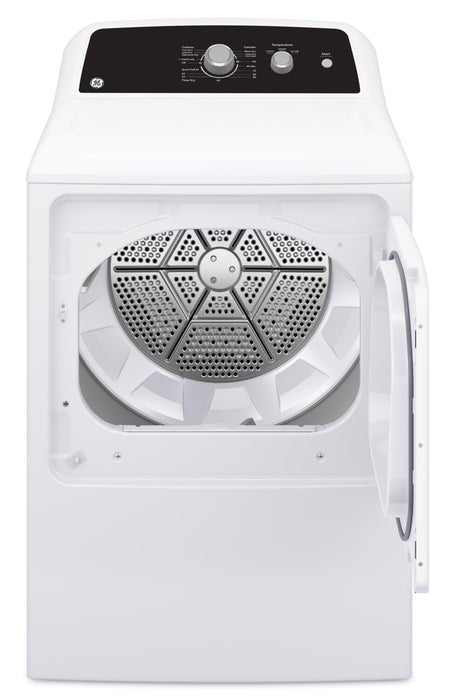 GE 4.4 Cu Ft. Top Load Washer and 6.2 Cu. Ft. Electric Dryer with SaniFresh
