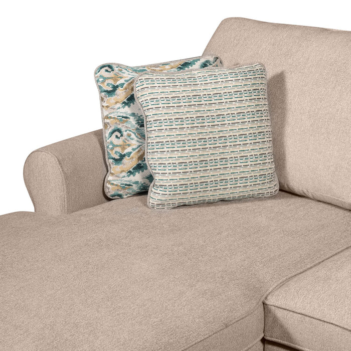 Scott Living Haven 3-Piece Right-Facing Chenille Fabric Cuddler Sleeper Sectional with Storage - Taupe