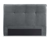 Amos Upholstered Headboard in Charcoal Fabric, Tufted - Queen Size | Tête de lit rembourrée Amos en tissu anthracite capitonné - format grand lit