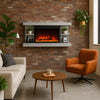 Canyon 48" Electric Fireplace with Wall-Mount Mantel - Grey | Foyer électrique Canyon de 48 po avec manteau mural - gris | CAN48FIR