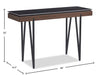 Juno 48" Modern Sofa Table with Sintered Stone Top - Black | Table de salon moderne Juno de 48 po avec dessus en pierre frittée - noire