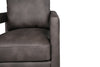 Ever 28" Swivel Leather-Like Fabric Accent Chair – Dark Brown  | Fauteuil d’appoint pivotant Ever de 28 po en tissu d’apparence cuir - brun foncé