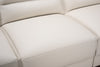 Citadel 2-Piece Left-Facing Top-Grain Genuine Leather Sectional with Wood Legs - Frost White | Sofa sectionnel de gauche Citadel 2 pièces en cuir véritable de qualité supérieure avec pattes en bois - blanc givré
