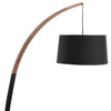 Sybil 18" Mid-Century Modern Floor Lamp with Marble Base – Black Walnut | Lampe à pied moderne du milieu du 20e siècle Sybil de 18 po avec base en marbre - noyer noir