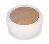 Rio 36" Chenille Fabric Cocktail Ottoman with Wood Top and Legs - Alabaster White | Pouf table à café Rio de 36 po en tissu de chenille avec dessus et pattes en bois - blanc albâtre
