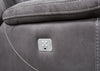 Floy 99" Faux Suede Power Reclining Loveseat with Power Headrests, Storage Console and USB Ports - Grey | Causeuse à inclinaison électrique Floy de 99 po en suédine avec appuie-têtes électriques, console de rangement et ports USB - grise