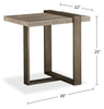 Cyprus 26” Modern End Table - Beige/Bronze | Table de bout Cyprus - beige et bronze