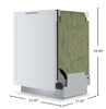 Bosch 24" 46 Dba 300 Series Dishwasher with PrecisionWash® and Third Rack - SHV53D73UC | Lave-vaisselle Bosch de série 300 de 24 po et de 46 dBA avec PrecisionWashMD et 3ᵉ panier – SHV53D73UC
