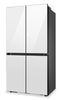 Samsung 36" 22.8 Cu. Ft. Bespoke Counter-Depth 4-Door Flex™ with Beverage Center Refrigerator - Whit… | Réfrigérateur BESPOKE Samsung de 22,8 pi³ et de 36 po de profondeur comptoir à 4 portes FlexMC avec …