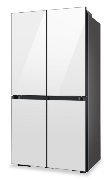 Samsung 36\" 22.8 Cu. Ft. Bespoke Counter-Depth 4-Door Flex™ with Beverage Center Refrigerator - White Glass - RF23DB960012AA