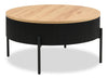 Trove 29.72" Coffee Table with Sliding Top and Storage - Black | Table à café Trove de 29,72 po avec dessus coulissant et rangement - noir | TROVECTB