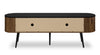 Elle 72" Rustic TV Stand with Storage and Cable Management for TVs up to 80"- Dark Brown and Black | Meuble pour téléviseur rustique Elle de 72 po avec rangement et système de gestion des câbles pour téléviseurs jusqu’à