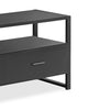 Cooper 72” Modern TV Stand with Storage and Cable Management for TVs up to 80” - Black | Meuble pour téléviseur moderne Cooper de 72 po avec rangement et système de gestion des câbles pour téléviseurs jusqu’à 80 po - noir