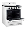 Classic Retro by Unique 30" 3.9 Cu. Ft. Induction Range - Marshmallow White - UNQ-30CR IC W  | Cuisinière à induction Classic Rétro par Unique de 30 po et de 3,9 pi3 - blanc guimauve - UNQ-30CR IC W  | UNQ30ICW