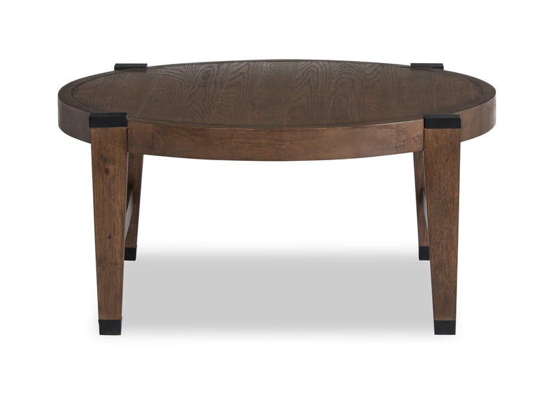 Gordon 38” Round Solid Wood Coffee Table - Brown