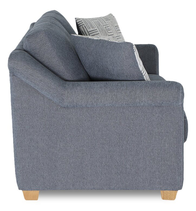 Finesse 59\" Contemporary Chenille Fabric Loveseat - Flint
